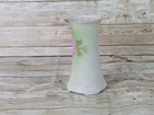 Antique R s  Germany Porcelain Hatpin Holder Hand Painted Pink Rose Victorian