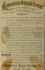 Victorian Trade Card Arbuckle Bros Coffee New York 1870-1900 Soldier Lady
