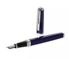 Waterman Exception Slim Blue  Fountain Pen  18kt Gold Fine Pt New In Box