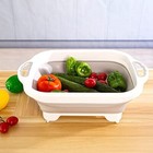 3-in-1 Multifunctional Collapsible Silicone Cutting Board  Basket  Food Wash