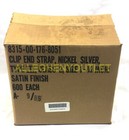 Qty 50 Nickel Military Belt Buckle End Tips For Cotton Webbing - 1 25 Inch Nib