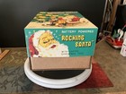 Alps Tin Battery Operated Rocking Santa With Lighted Xmas Tree Reproduction Box 