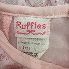 Vintage 1970s Ruffles Girls Pink Lace Dress Size 6 Pageant Wedding Retro