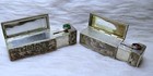 2 Italy Floral 800 Silver Lipstick Case   1 Nickel Turquoise Lipstick Case