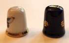 Set Of 2 Porcelain Thimbles Limoges   Unmarked   Free Shipping 