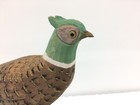 Vtg Walter T  Powell Signed Hand Carved Wooden Wood Pheasant Bird - Rockwood Tn 