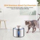 Cat Water Fountain  84oz 2 5l Stainless Steel Pet Water Fountain  Automatic Dog