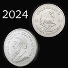 2024 South Africa Silver Krugerrand Coin 1 Oz silver New In A Capsule