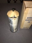 Vintage Barbicide Disinfectant Fungicide   Virucide Glass Jar Barber Shop Salon