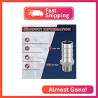 Kozelo 5pcs Stainless Steel Hose Barb Fitting 1  Barb To 1 2  Npt Male