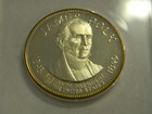 1967 Franklin Mint James Polk  925 Sterling Silver Proof Coin - Medal
