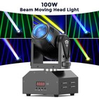 Led Moving Head Stage Light 100w Rgbw Dmx Dj Disco Club Party Beam Spot Lighting