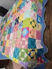 Handmade Quilt Full-queen Economy Block Pattern Girl Cabin Rustic Pink Purple