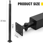 37 4in 270   Adjustable Black Metal Stair Baluster Posts Deck Outdoor