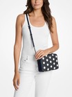Michael Kors Jet Set Item Large East West Crossbody Zip Bag Polka Dot Navy