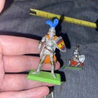 Britains Deetail Knights Men At Arms Set Of 3 Vintage 1971 Plastic W metal Base