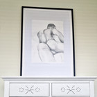 Climbing Nude Male Figure  Original Drawing Of Man Body