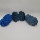 Wool Blend Yarn Lot 4 5oz Blue Gray Partial Skeins Knitting Crochet