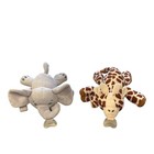 Lot 2 Philips Avent Snuggle Pacifier Holder Elephant Giraffe Lovey Plush Soothie