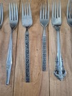 Vtg Lot Of 75  Pcs Stainless Flatware For Crafts Jewelry Or Eating Roses Stars