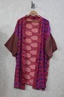 Elegant Silk Patchwork Kimono Robe Women Long Boho Nightwear Gown Designer Robe