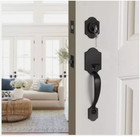 Black Front Door Handle And Deadbolt Set  Entry Door Handle And Deadbolt