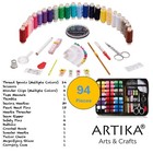 94pcs Travel Sewing Kit Needle Thread Scissors Set Portable Case Multi Color