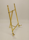 Vintage Brass Tabletop Easel Picture Plate Display Stand Holder Tripod Style