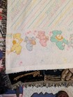 Vintage Care Bears Baby Blanket    curity    39   x43     Made In Usa 1984