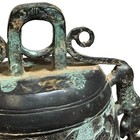 10 antique Chinese Bronze Ware Temple Fengshui Sacrifice Dragon Beast Zhong Bell
