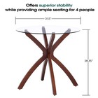 Ivinta Round Glass Dining Table For 4  31 5-inch Kitchen Table