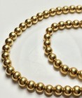 14k Victorian Read Ball Necklace Antique Vintage Art Nouveau Deco Yellow Gold