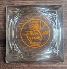 Vintage El Cortez Hotel Las Vegas Nevada Clear Glass Ashtray Orange Flake Chip