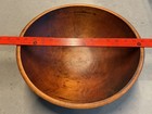 Vintage 15x5  Hand Turned Wooden Dough Bowl  Rustic  Farmhouse