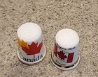 2x Canada Fine Bone China Thimble Maple Leaf Niagara Falls Birchcroft Finsbury