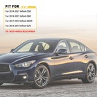 For Infiniti Q50 Q60 Glossy Black Rearview Mirror Cover Caps M3 Style 2014 2021
