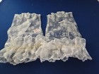New Vintage White 100  Nylon Lace Half Finger Gloves Wedding  Special Occasions