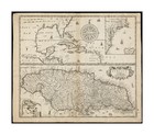 1688 Map Jamaica west Indies A Generall Mapp Of The Continent And Islands Whi   