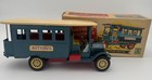 Vtg Sss Toys Japan S-1230 Tin Friction Motor Blue Antique Autos W  Original Box 