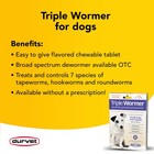 Durvet 12-pack Triple Wormer Tablets For Puppies   Small Dogs - 7 Way Dewormer