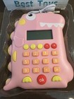 Interactive Dinosaur Calculator Toy Kids Math Learning Educational Pink New