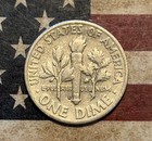 1957 D Roosevelt Dime 90  Silver   free Shipping  