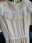 Antique Edwardian Lace Ruffles Puff Sleeve Dress Girls Childs Ivory Vintage