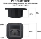 2 Pack Trailer Hitch Cover 2 Inch Black Rubber Tow Receiver Tube Plug Cap Fits F