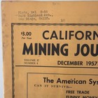 California Mining Journal December 1957  Gold Related Magazine 32pgs