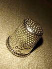 Vintage Mkd Sterling Silver 925 Thimble Hand Engraved Floral Pattern   