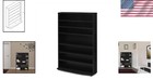 Versatile 6-shelf Espresso Multimedia Storage Tower For Media Essentials 