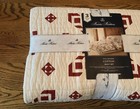 Brooks Brothers Quilt Set Full queen Cotton Red   White Large Red Snowflakes