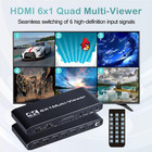Hdmi Multiviewer Switch 6x1  Quad Seamless Switcher 6 In 1 Out With Ir Remote Co