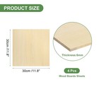 4pcs Basswood Sheets 12 X 12 X 1 4 Inch For Painting Aircraft Model
